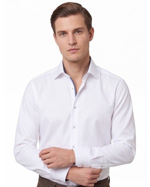 business overhemd Eterna Modern Fit wit