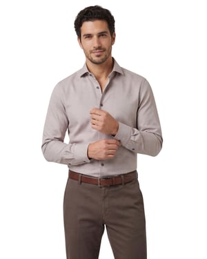 business overhemd Olymp Luxor 24/7 modern fit bruin