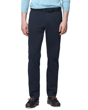 Broek Meyer Bonn donkerblauw flatfront