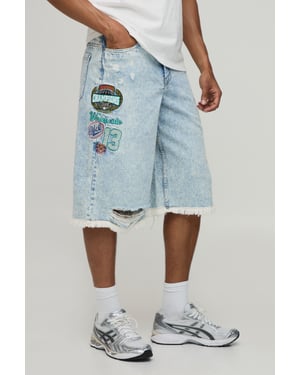 Varsity Applique Longline Jorts