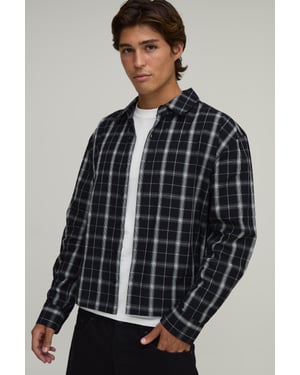 Oversized Boxy Long Sleeve Check Shirt