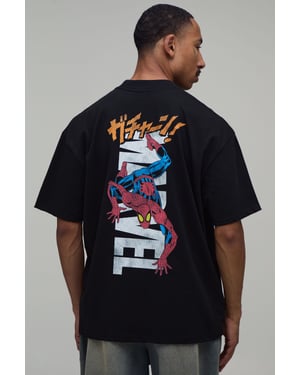 Oversized Spiderman License Print T-Shirt