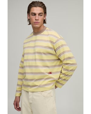 Oversized Boxy Stripe Long Sleeve T-Shirt