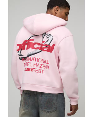 Oversized Boxy Official Zip Through Hoodie