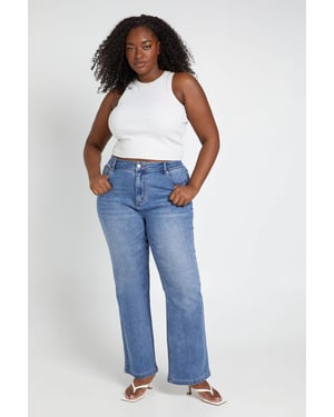 The Plus Mid Waist Baby Bootcut