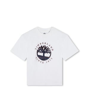 Timberland Boys Large Logo Short Sleeve T-shirt White