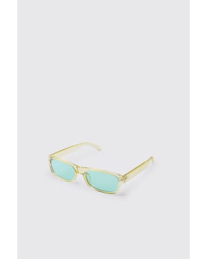 Retro Green Plastic Tinted Sunglasses