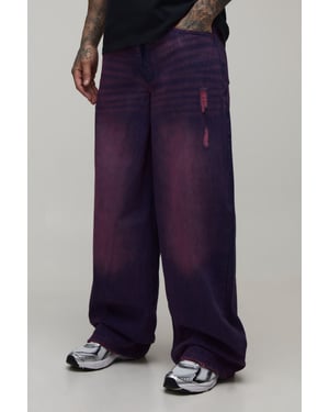 Tall Pink Tinted Baggy Distressed Jeans