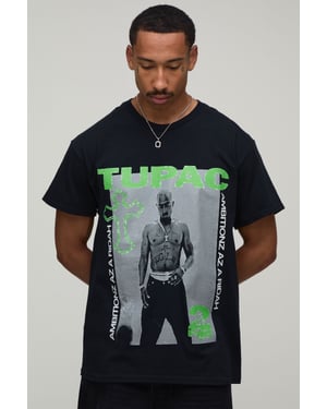 Regular Tupac License Print T-shirt