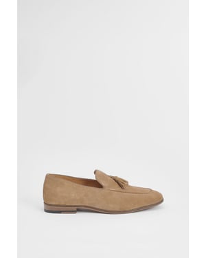 Light Brown Suede Tassel Penny Loafer