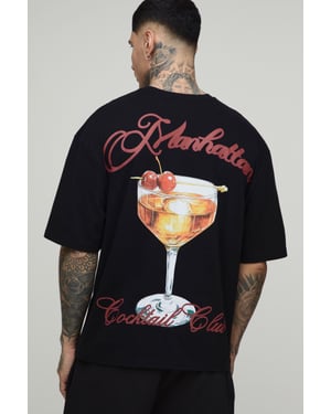 Tall Oversized Manhattan Print T-shirt