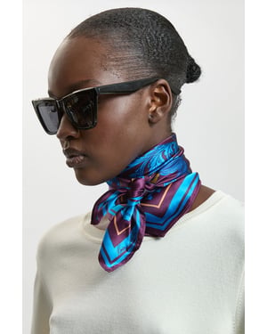 Silk Printed Square Scarf