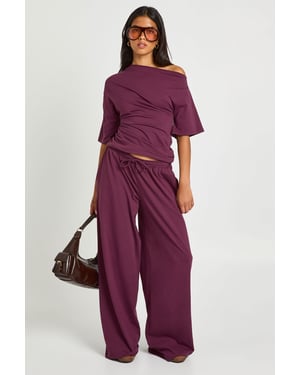 Off The Shoulder Ruched Waist Top