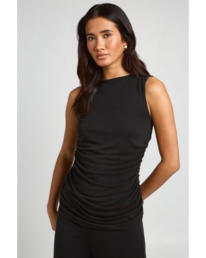 Modal Ruched Side Long Line Top