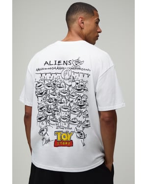 Oversized Disney Toy Story Aliens License Print T-shirt