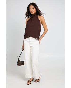 Funnel Racer Neck Top