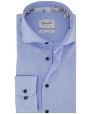 Overhemd lichtblauw Michealis strijkvrij slim fit