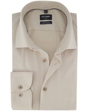 Zakelijk overhemd Olymp Luxor 24/7 modern fit beige