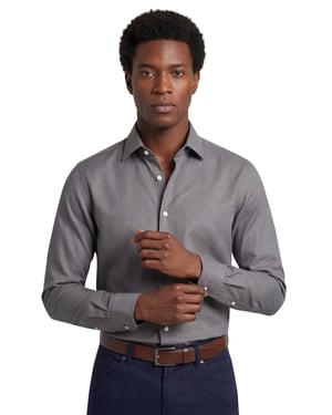 Business overhemd Boss Black  Slim Fit grijs
