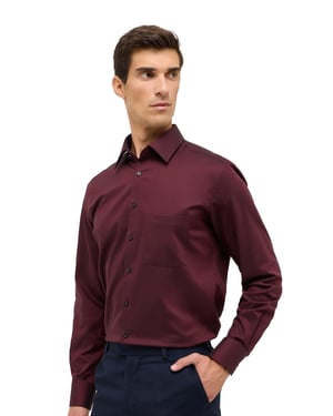 business overhemd Eterna Modern Fit bordeaux