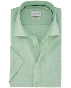 Overhemd Eterna goren modern fit korte mouw met borstzak