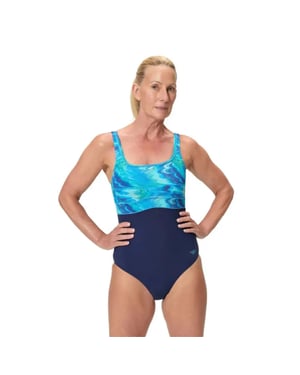 Speedo Womens/Ladies Eclipse Contour One Piece Swimsuit (Navy)