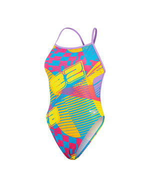 Speedo Womens/Ladies Digital Print All-Over Print One Piece Swimsuit (Pink)