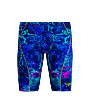 Speedo Mens Fastskin Hyperspark Mosaic Jammer Shorts (Blue/Pink)
