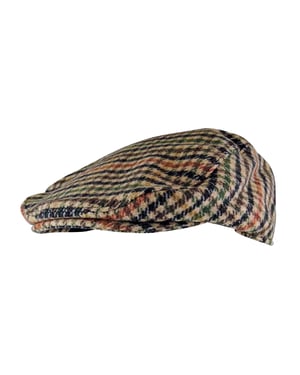 Heren Tweed Flat Cap Sock Snob Newsboy Style - GL228 Beige / Rood