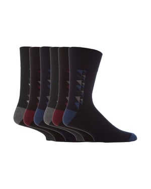 Set van 6 sokken zonder elastiek herensokken met zachte grip 46-50 EU - SOMRJ34