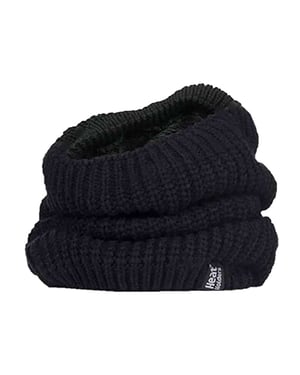 Ladies Tjock vinter varm fleece fodrad Chunky stickad termisk halsvärmare