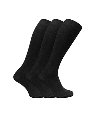 3-Pack Heren Lange Knie Hoge Lichtgewicht 100% Katoenen Zachte Ademende Sokken