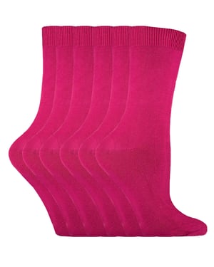 Sock Snob - 6 par enfärgade bomullsstrumpor för damer