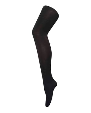 Dames 80 denier ondoorzichtige effen gekleurde panty's - Zwart
