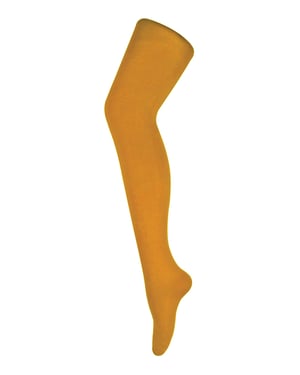Dames 80 denier ondoorzichtige effen gekleurde panty's - Mosterd
