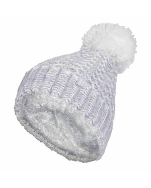 Ladies Fleece Fodrad Cuffed Termisk Vinter Bobble Mössa med Pom Pom