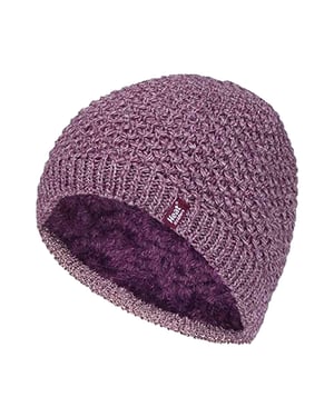 Heat Holders - Gebreide warme thermo muts voor dames - Roos
