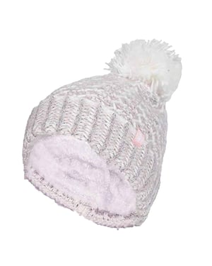 Ladies Fleece Fodrad Cuffed Termisk Vinter Bobble Mössa med Pom Pom