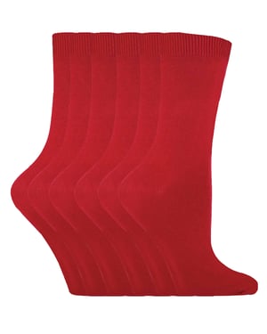 Sock Snob - 6 par enfärgade bomullsstrumpor för damer