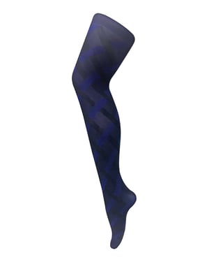 Sock Snob Dames80 denier ondoorzichtig patroon panty's - Kabelblauw