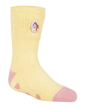 Värmehållare - Barnkaraktär halkfria 2.3 TOG vintervarma termiska toffelsockor med grepp - Skönheten och odjuret