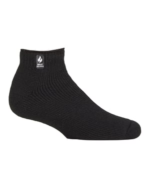 Heat Holders - Thermal Trainer Socks för herrar | Low Cut-strumpor för vintern - Svart