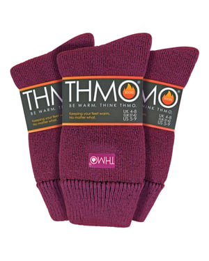 THMO - 3 Pack Multipack Ladies Tjocka Vintervarma Strumpor med Comfort Top