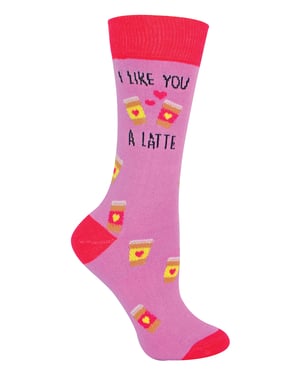 Urban Eccentric - 'I Like You A Latte' Fun Novelty Gift | Mens & Womens Socks - I Like You A Latte