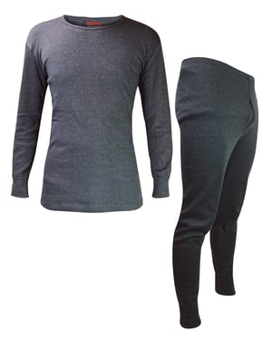 Set med termiska underkläder för herrar | Värmehållare | Vinter långärmad topp och långkalsonger - Charcoal