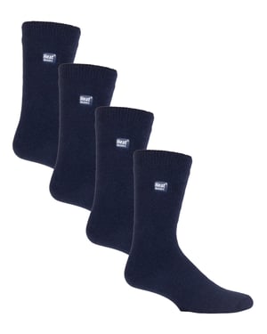 Heat Holders Ultra Lite - 4 Paar Multipack Heren Thermosokken | Ultra Dunne Warme Sokken voor Draagbare Sokken in de Winter - Marineblauw