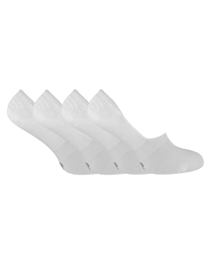 4 Pairs Bamboo Low Cut Liner Socks for Men & Women with Non Slip Grip