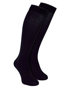Mens Knee High Bamboo Socks | Sock Snob | 2 Pair Multipack | Breathable | Moisture Wicking - Black