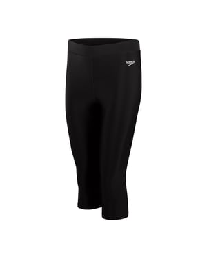 Speedo Womens/Ladies 3/4 Length Swimming Trousers (Black)
