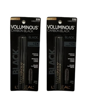 2 x L'Oreal Paris Voluminous Mascara 7.7ml - 335 Carbon Black